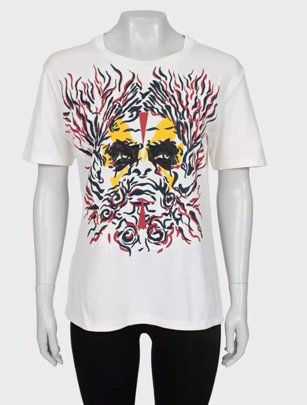 Louis Vuitton White Printed T-Shirt - Size L